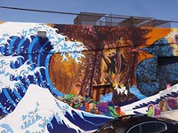 Mooie muurschildering in Wynwood