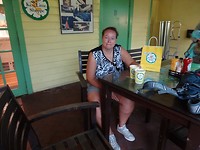 Even een koffie en schuilen voor de regen in Key west