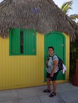 Op het eiland Half moon cay