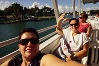 Op de boot in de haven van Miami