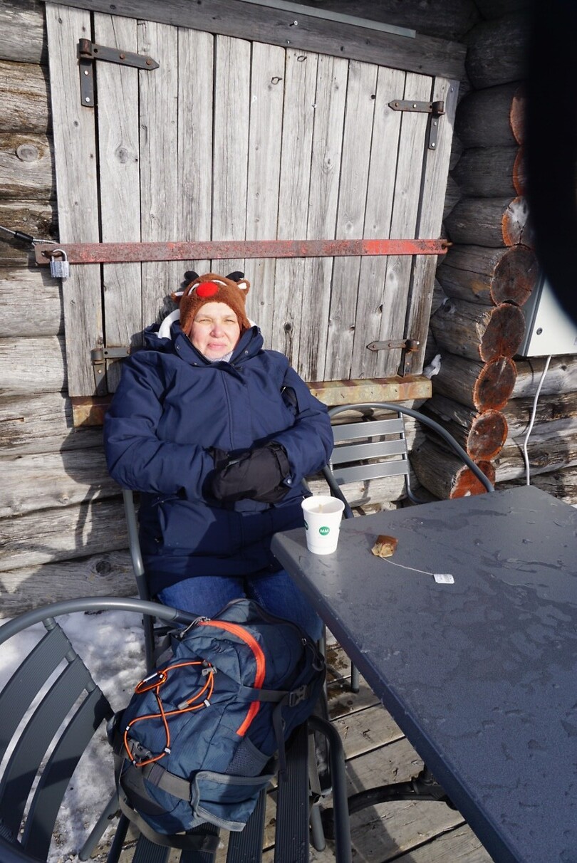 Warme thee op terras