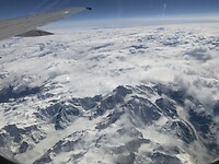 Onderweg naar Vancouver nog even genieten van de bergen met sneeuw