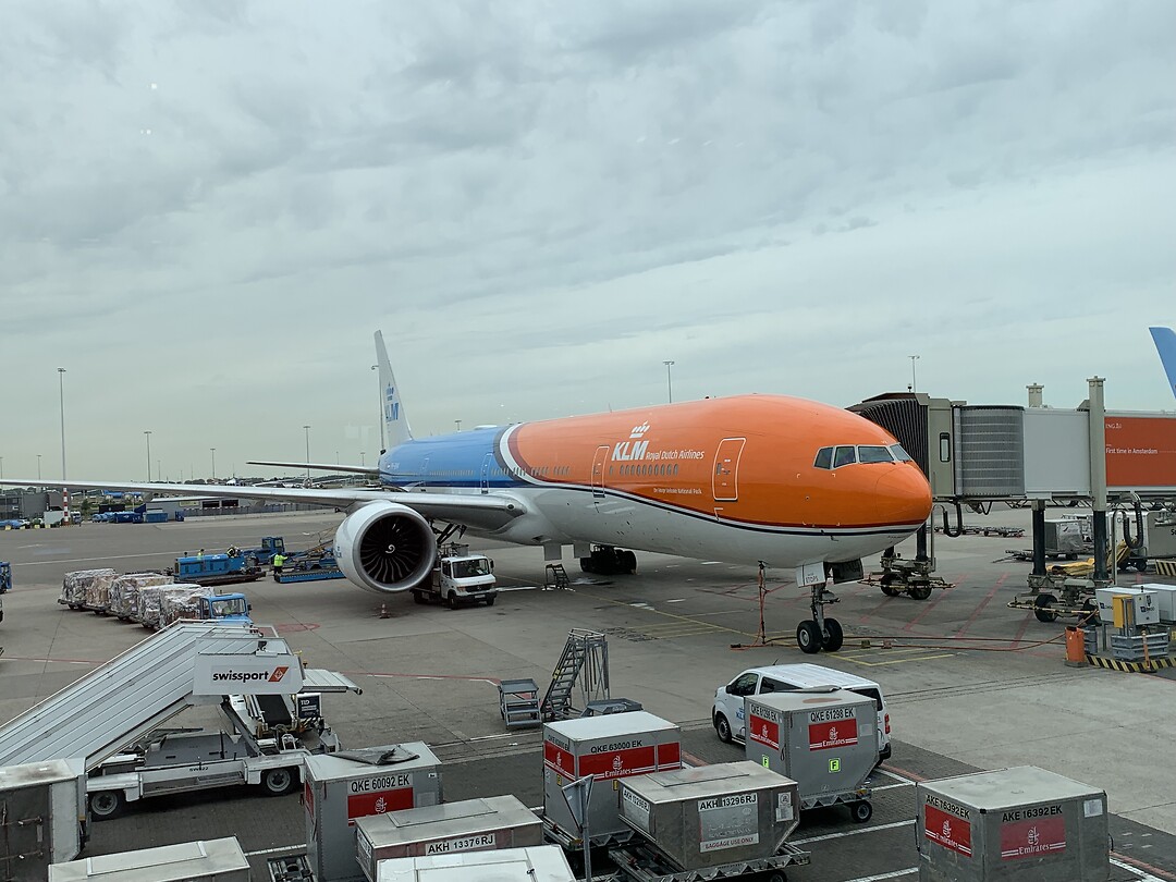 Deze keer hebben we in wel heel apart KLM vliegtuig gezeten!