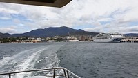 Hobart vanaf de boot.