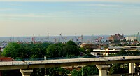 Havenzicht vanuit het  hotel.