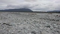 Rivierbedding Waiho River en Franz Joseph Glacier