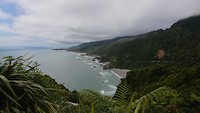 Uitzicht op kustlijn Paparoa National Park