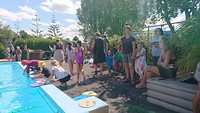 Schoolzwem wedstrijd in Auckland