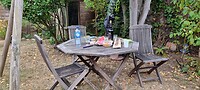 Ons diner in de tuin