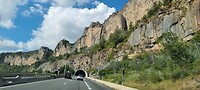 Steile bergwanden in Haut -Languedoc