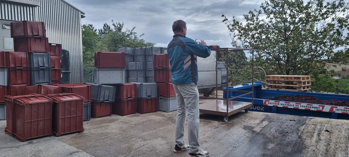 Achter bij een champagne boerderij