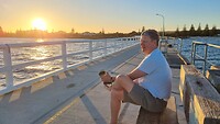 Pier van Esperance bij zonsondergang