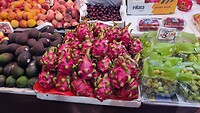 Dragonfruit (of Pitaya) op de markt