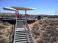 uitzichtpunt Karratha over de mangrove