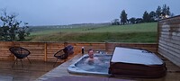 Na het eten nog even in de hottub