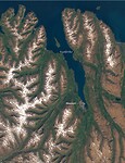 Akureyri aan de monding van het Eyafjordur