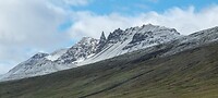 Mooie top Ejyafjordur, de lucht trekt open