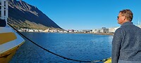Zicht op skyline Isafjordur