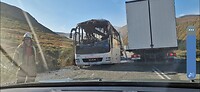 De uitgebrandde bus