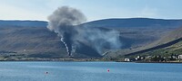 Brand in bus bij Isafjordur