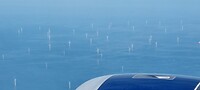 Uitzicht windmolenpark Noordzee