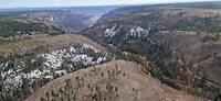 Grand canyon North Rim, je kan het ijs nog zien liggen