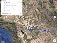 De route van Phoenix naar Los Angeles