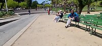 Quesadilla eten tijdens voorbereidingen concertje Golden Gate Park