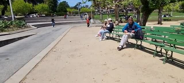 Quesadilla eten tijdens voorbereidingen concertje Golden Gate Park