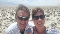 Stoffige foto bij de zoutbrokken door het vele stof in de lucht