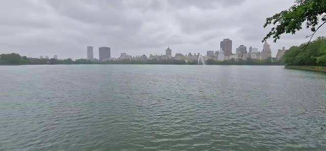 Grote vijver in Central Park.