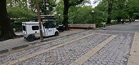 Wolkenkrabbers en ingang Central Park bij Columbus Circle
