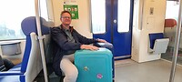 In de trein nar Muziekwijk