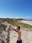 Een stenen toren afmaken.