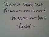 bedankt