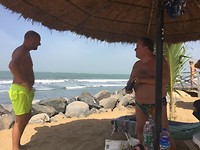 On the beach