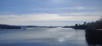 Uitzicht in de haven van Florø