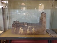 een mummie met grote voeten in het Egyptisch museum