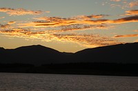 Lake Pukaki bij zonsondergang