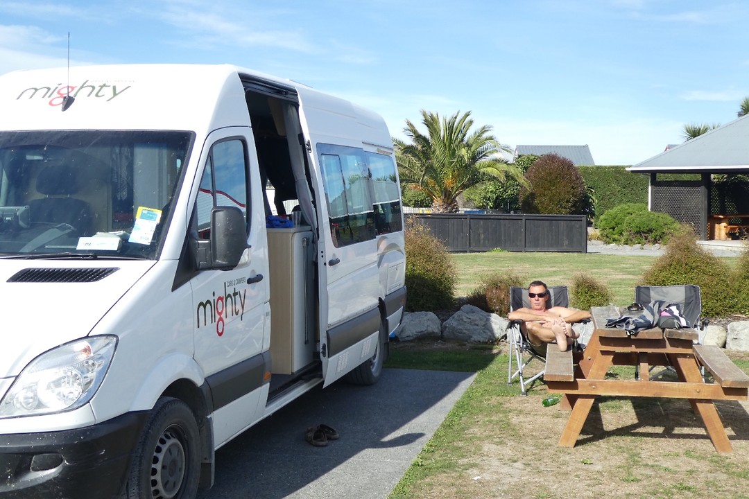 Lekker in het zonnetje op de camping