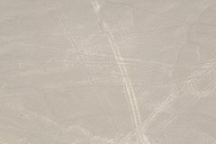Nazca lijnen vanuit het vliegtuig gezien