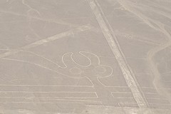 Nazca lijnen vanuit het vliegtuig gezien