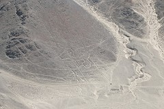 Nazca lijnen vanuit het vliegtuig gezien
