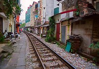 Hanoi de bekende train street