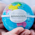 Wereldbol Corona virus