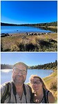 Vulkaan meer Lac de Servieres + selfie