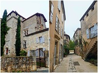 Chateau en straat in Fourcès