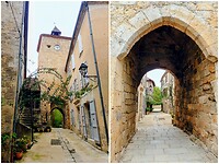 Straatje en poort in Fourcès