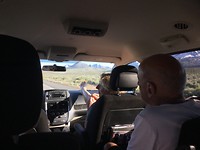 In the car