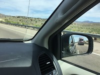 Truck in mirror